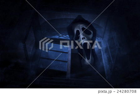Texture blend with ghost scream over old window Texture blend with ghost scream over old window 24280708