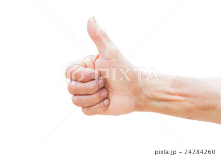 horizontal photo of closeup of farmer's hand  24284260