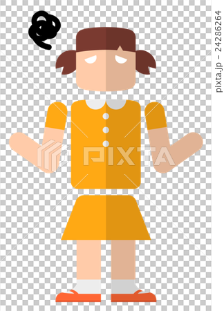 女の子:あきれる 女の子:あきれる 24286264