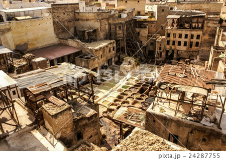 Tanneries of Fes, Morocco, Africa Old tanks  24287755