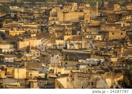View of Fez medina (Old town of Fes), Morocco 24287797