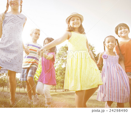 Children Friendship Togetherness Smiling Happiness Concept Children Friendship Togetherness Smiling Happiness Concept 24298490