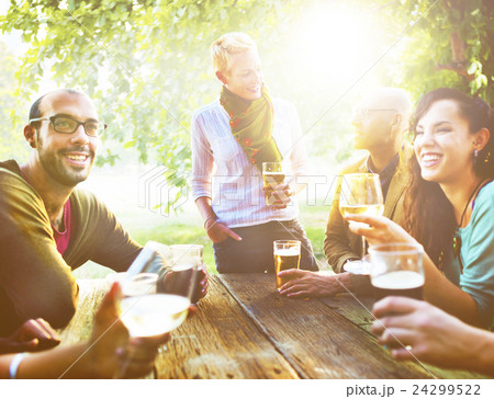 Diverse People Friends Hanging Out Drinking Concept 24299522