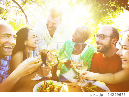 Diverse People Friends Hanging Out Drinking Concept Diverse People Friends Hanging Out Drinking Concept 24299675