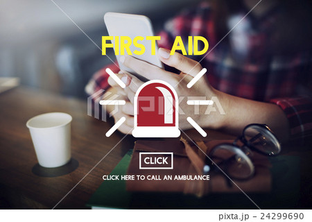 First Aid Emergency Accident Service Concept First Aid Emergency Accident Service Concept 24299690
