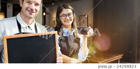 Barista Staff Working Coffee Shop Concept 24299823