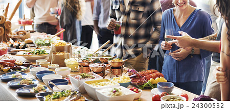 Food Buffet Catering Dining Eating Party Sharing Concept 24300532