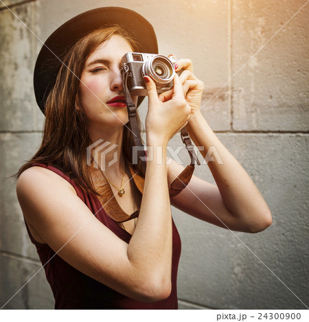 Traveler Photograph Journey Tourist Girl Lady Concept Traveler Photograph Journey Tourist Girl Lady Concept 24300900
