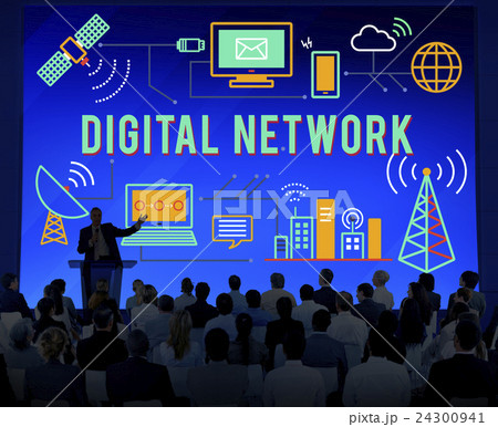Digital Network Technology Online Connection Concept 24300941
