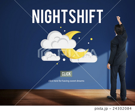 Nightshift Business Laptop People Time Work Concept 24302084