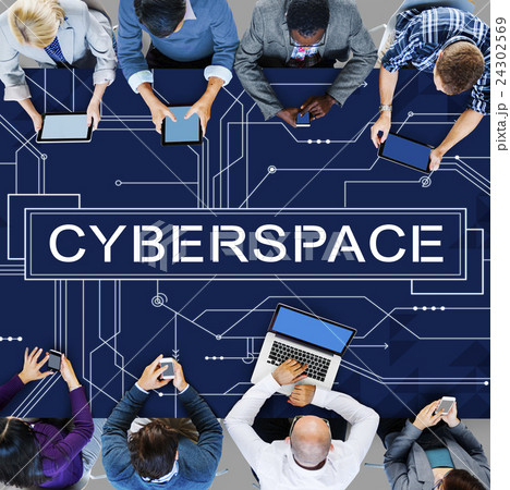 Cyber Cyberspace Connection Globalization Technology Concept 24302569