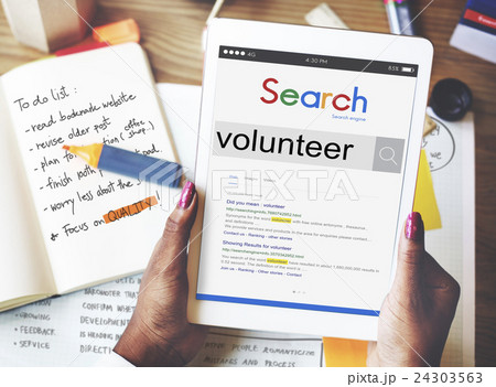 Volunteer Support Aid Assist Charity Giving Service Concept 24303563