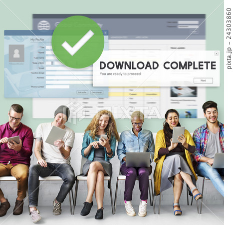 Download Complete Finish End Success Transfer Concept Download Complete Finish End Success Transfer Concept 24303860