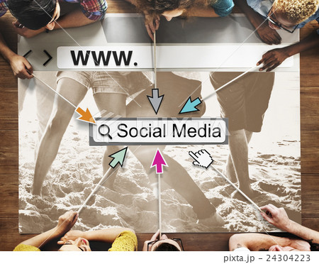 Internet Connection Searching Social Media Word Concept 24304223