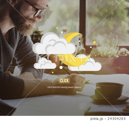 Moon Night Stars Clouds Sleep Concept Moon Night Stars Clouds Sleep Concept 24304263