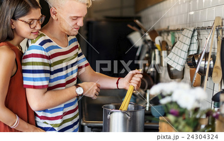 Couple Cooking Hobby Lifestyle Concept Couple Cooking Hobby Lifestyle Concept 24304324