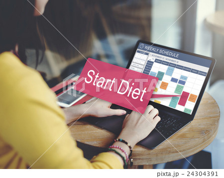 Start Diet Healthy Planning Schedule Concept Start Diet Healthy Planning Schedule Concept 24304391
