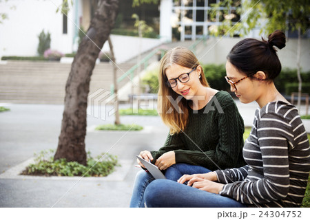 Student Studying Education Sharing Friends Team Concept 24304752