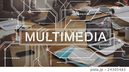 Multimedia Content Digital Communication Concept Multimedia Content Digital Communication Concept 24305483