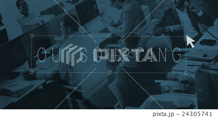Outsourcing Outsource Manpower Subcontract Concept 24305741