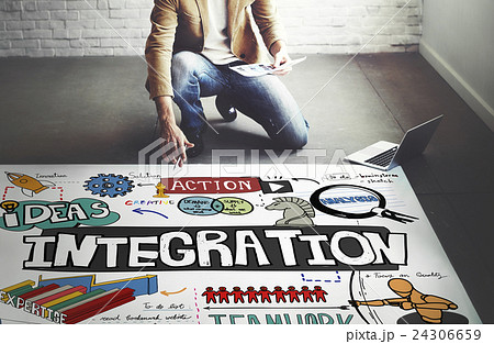 Integration Blend Combine Merge Unite Consolidate Concept 24306659
