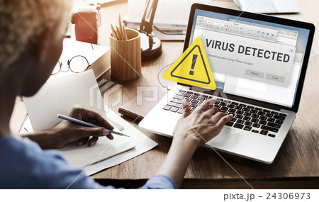 Unsecured Virus Detected Hack Unsafe Concept Unsecured Virus Detected Hack Unsafe Concept 24306973
