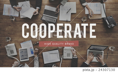 Cooperate Participate Partnership Teamwork Concept Cooperate Participate Partnership Teamwork Concept 24307130