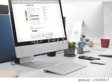 Contact Us Form Digital Web Page Concept 24308317
