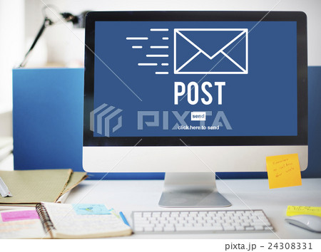 Post Mail Correspondence Online Message Communication Concept 24308331