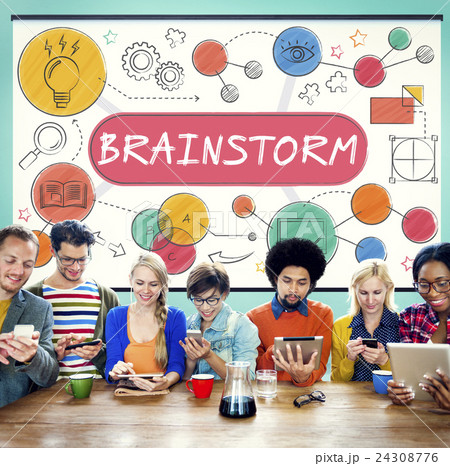 Brainstorm Ideas Creativity Process Diagram Concept 24308776