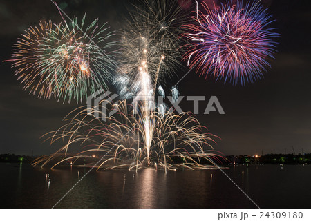 愛知　三好池まつりの花火 24309180
