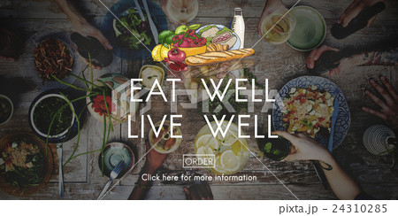 Eat Well Live Well Nutrition Organic Healthy Concept Eat Well Live Well Nutrition Organic Healthy Concept 24310285