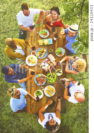 Friends Friendship Outdoor Dining People Concept Friends Friendship Outdoor Dining People Concept 24310415