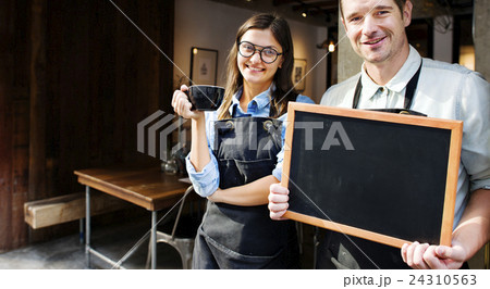 Coffee Shop Cafe Restaurant Blackboard Opening Concept Coffee Shop Cafe Restaurant Blackboard Opening Concept 24310563