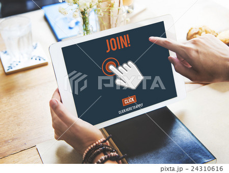 Join Recruitment Application Follow Website Online Concept Join Recruitment Application Follow Website Online Concept 24310616