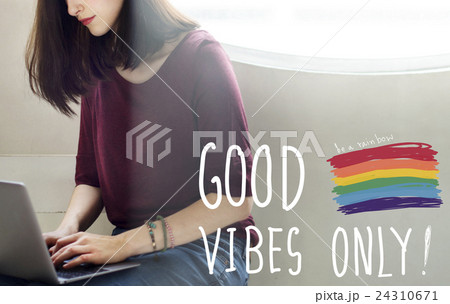 Good Vibes Only Inspirational Life Motivate Concept Good Vibes Only Inspirational Life Motivate Concept 24310671