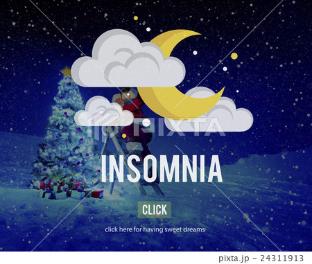 Sleep Apnea Insomnia Sleep Deprivations Disorders Sleepless Concept 24311913