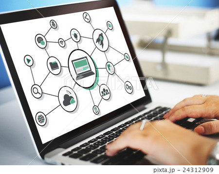 Technology Digital Share Media Link Concept Technology Digital Share Media Link Concept 24312909