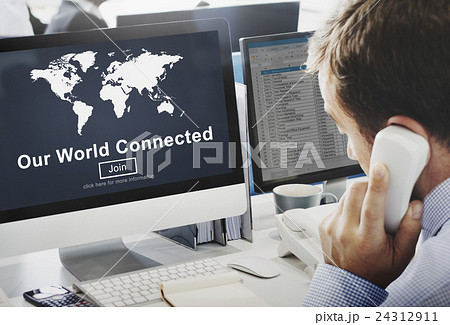 Our World Connected Social Networking Interconnection Concept 24312911