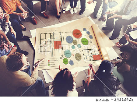Office Floor Plan Sketch Drawing Concept 24313428