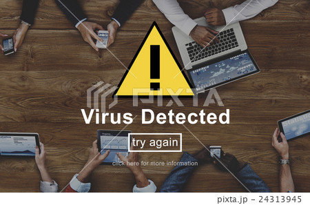 Virus Detected Protection Security Spyware Malware Concept 24313945