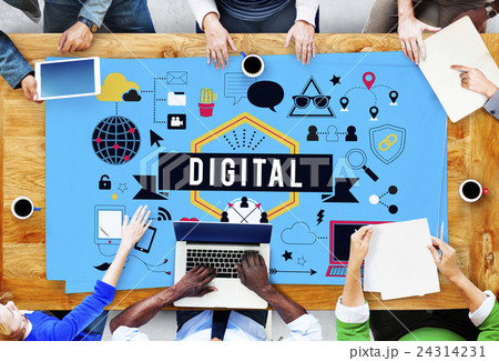 Digital Internet Media Technology Worldwide Concept 24314231
