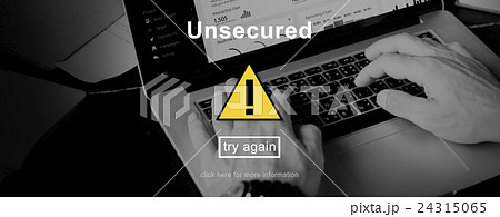 Unsecured Danger Warning Risk Management Security System Concept 24315065