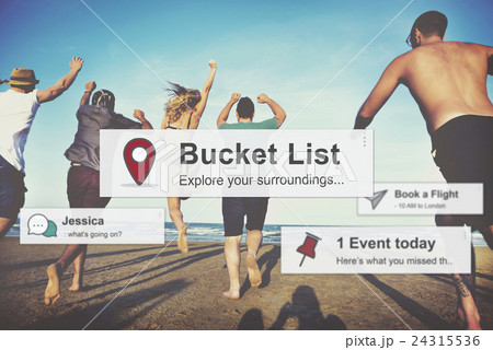 Bucket List Goals Aspirations Inspiration Motivation Concept 24315536