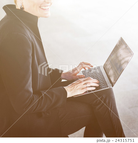 Businesswoman Working Accounting Investment Data Concept 24315751
