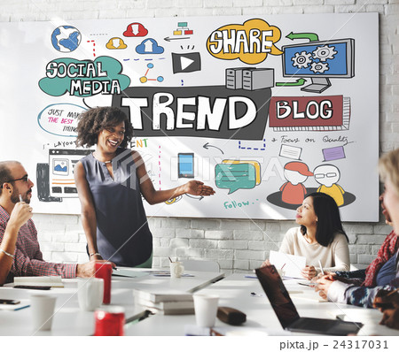 Trends Social Media Update Online Internet Concept 24317031