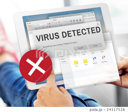 Unsecured Virus Detected Hack Unsafe Concept Unsecured Virus Detected Hack Unsafe Concept 24317528