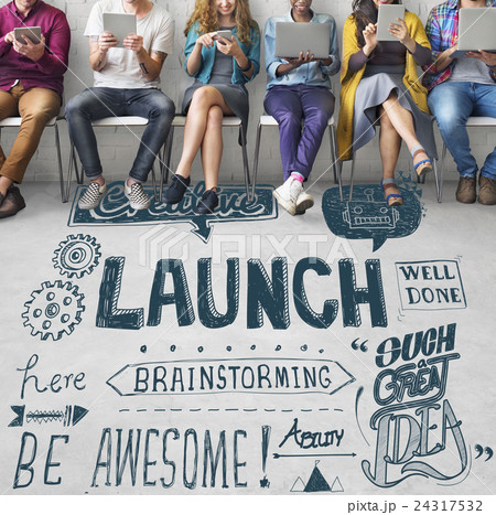Launch Start up Creative Brainstorming Concept 24317532