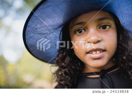 Portrait of cute girl with fancy dress posing 24319838