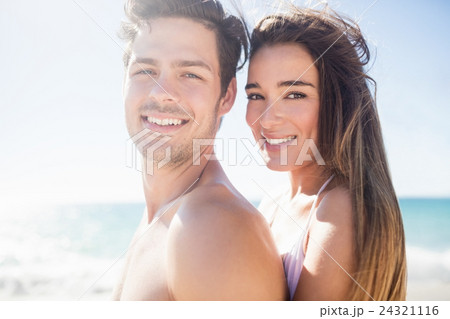 Front view of cute couple posing Front view of cute couple posing 24321116